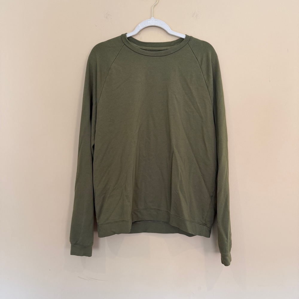 Brooklinen Olive Green Crewneck Sweatshirt